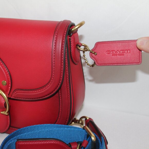COACH Beat Saddle bag in Candy Apple C3738 - Picture 9 of 9